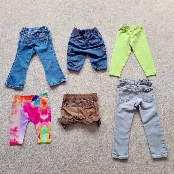 LOT of Girl's Pants Leggings & Shorts Size 2T - Picture 15 of 16